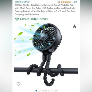 Stroller Fan - Flexible Tripod Clip-on